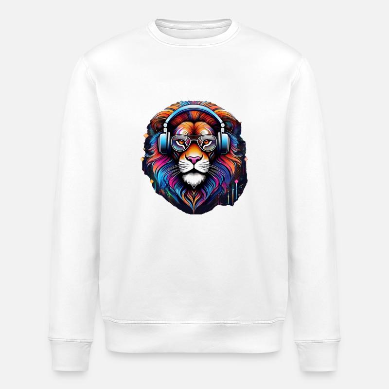 Techno Löwe - Stanley/Stella Unisex Bio-Sweatshirt ROLLER - Weiß