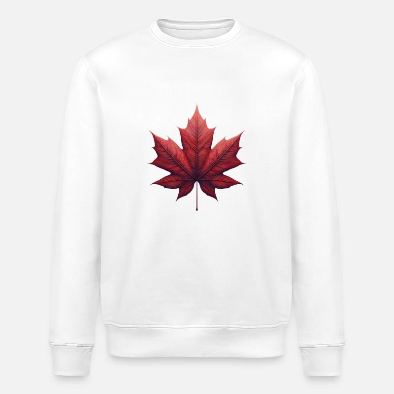 Maple Leaf Maple - Stanley/Stella ROLLER Unisex Organic Sweatshirt - white