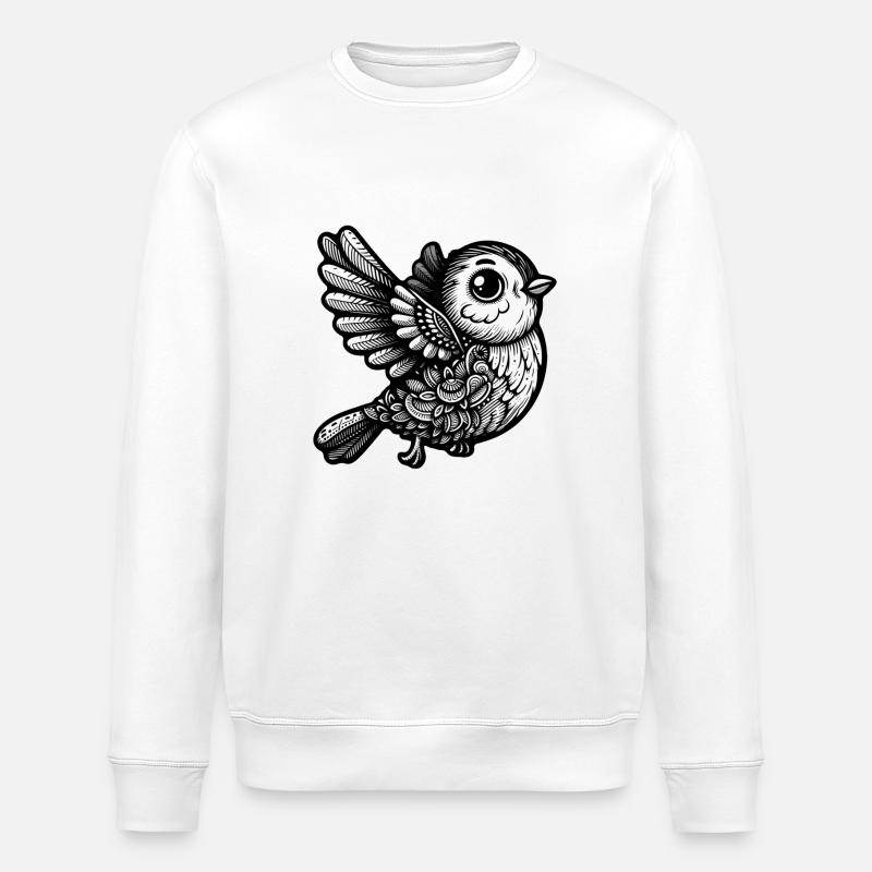 Melodische Singvogel-Gelassenheit - Stanley/Stella Unisex Bio-Sweatshirt ROLLER - Weiß