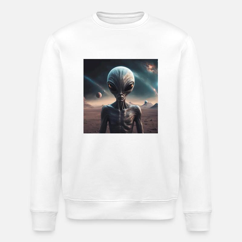 Alien - Stanley/Stella Unisex Bio-Sweatshirt ROLLER - Weiß