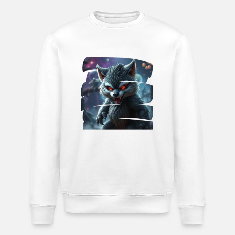 Monster 9 - Stanley/Stella Unisex Bio-Sweatshirt ROLLER - Weiß