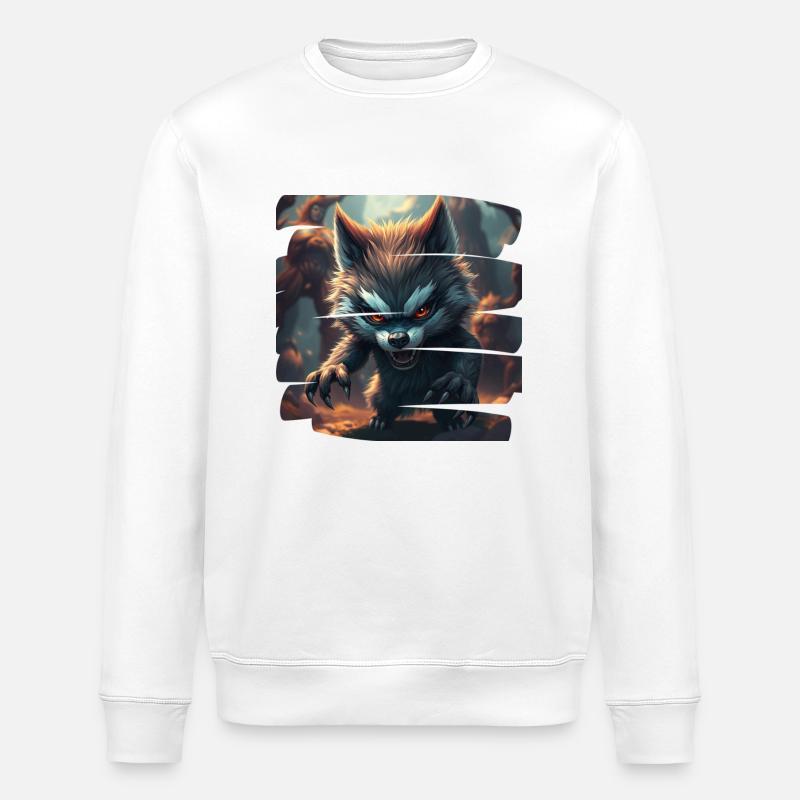 Monster 3 - Stanley/Stella Unisex Bio-Sweatshirt ROLLER - Weiß