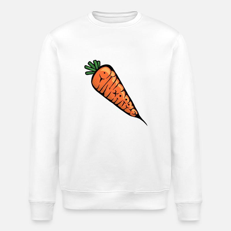 Carotte Ananas Graff - Sweat bio ROLLER Stanley/Stella Unisexe - blanc