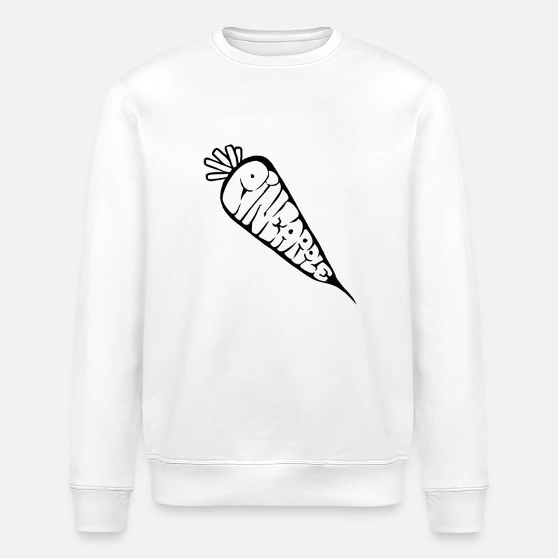 Carotte Ananas Graff (stencil) - Sweat bio ROLLER Stanley/Stella Unisexe - blanc