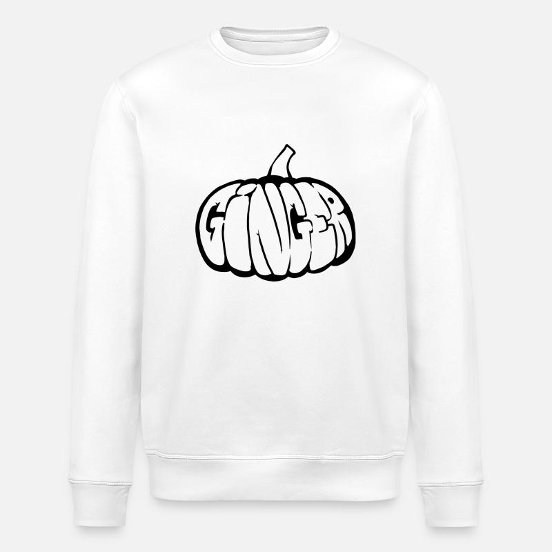 Potiron Gingembre Graff (Stencil) - Sweat bio ROLLER Stanley/Stella Unisexe - blanc