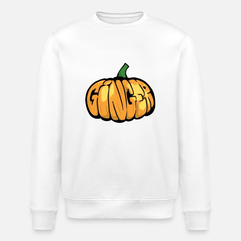 Pumpkin Ginger Graff - Stanley/Stella ROLLER Unisex Organic Sweatshirt - white
