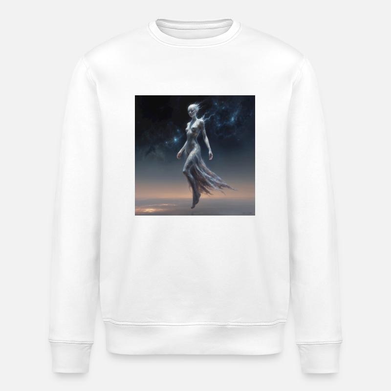 Interstellar Wanderer - Stanley/Stella ROLLER Unisex Organic Sweatshirt - white