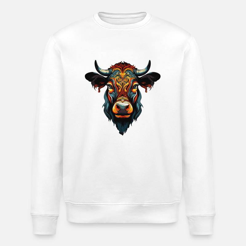 rind kuh - Stanley/Stella Unisex Bio-Sweatshirt ROLLER - Weiß