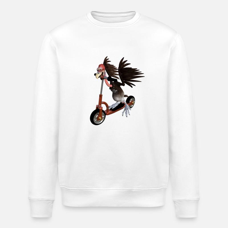 Vautour en scooter - Sweat bio ROLLER Stanley/Stella Unisexe - blanc