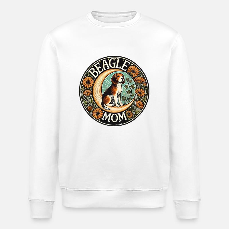 Beagle Mom - Stanley/Stella ROLLER Unisex Organic Sweatshirt - white
