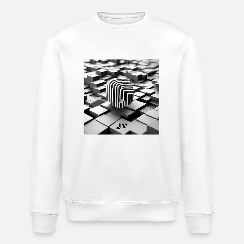 Abstrait d’empreintes digitales - Sweat bio ROLLER Stanley/Stella Unisexe - blanc
