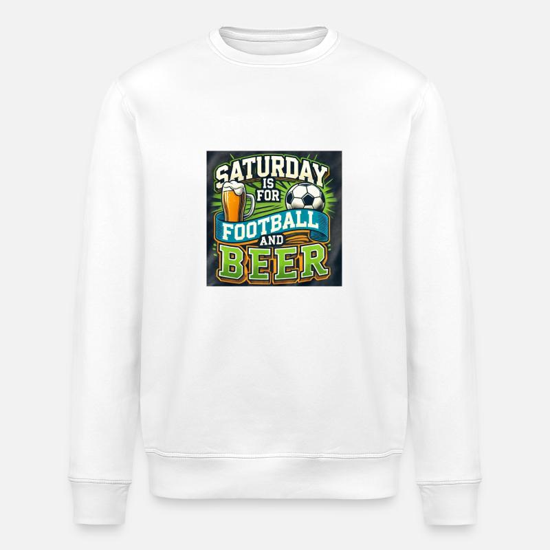 Football and Beer - Stanley/Stella Unisex Bio-Sweatshirt ROLLER - Weiß