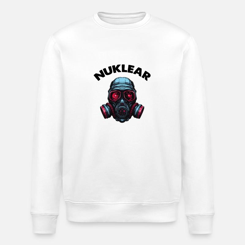 Masque à gaz - Sweat bio ROLLER Stanley/Stella Unisexe - blanc