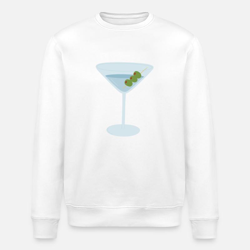 Martini aux olives - Sweat bio ROLLER Stanley/Stella Unisexe - blanc