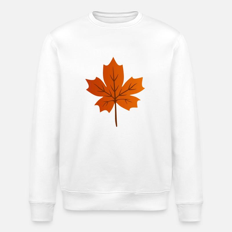 Maple Leaf - Stanley/Stella ROLLER Unisex Organic Sweatshirt - white