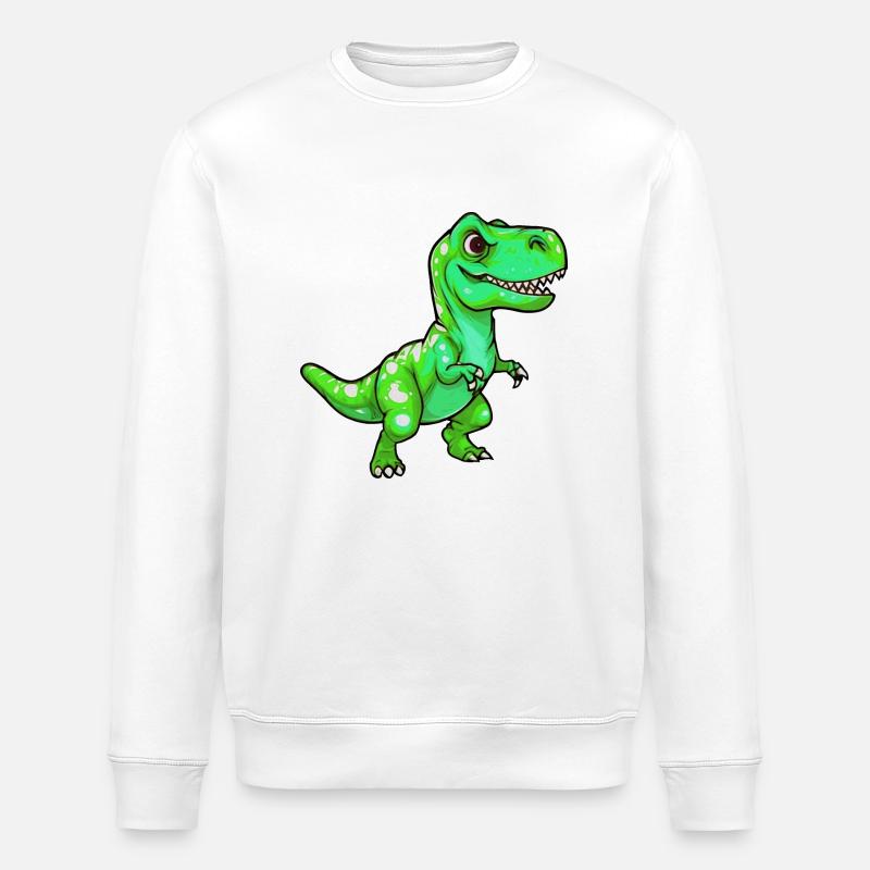 Dinosaure T-Rex - Sweat bio ROLLER Stanley/Stella Unisexe - blanc