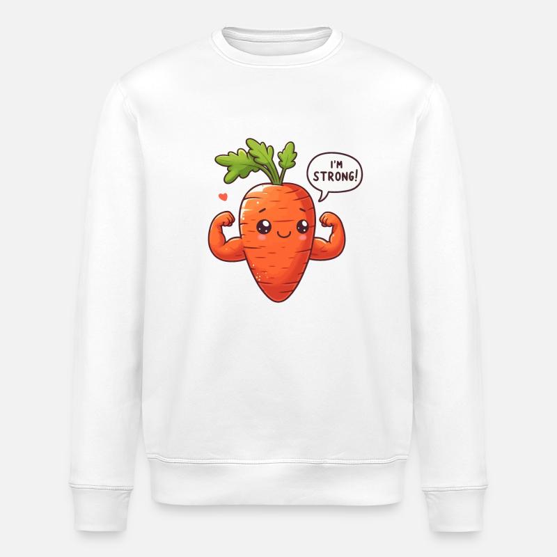 Starke Karotte - Stanley/Stella Unisex Bio-Sweatshirt ROLLER - Weiß