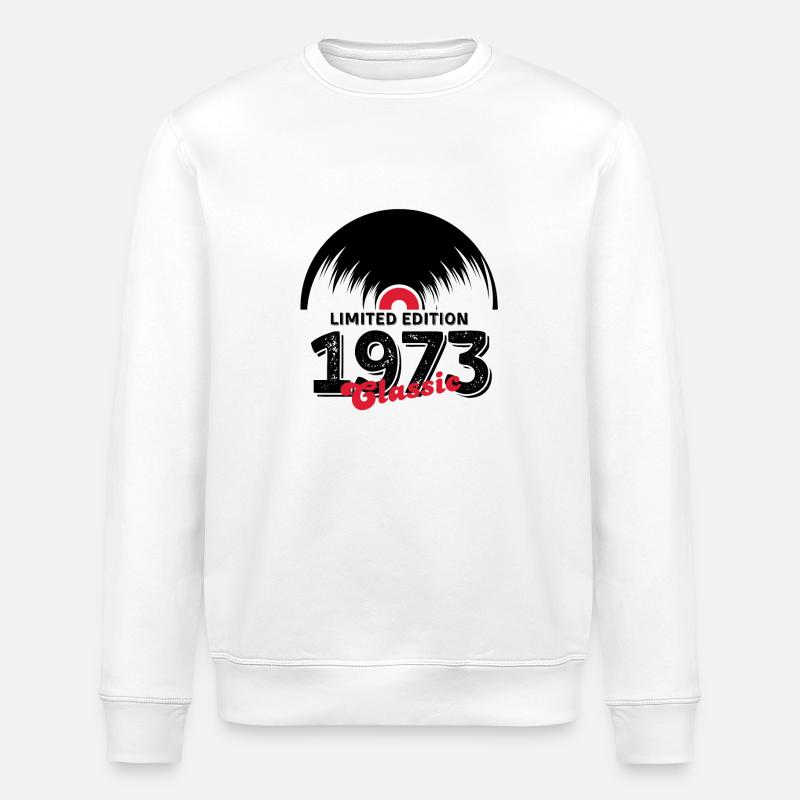Limited edition 1973 Classic vinyl - Stanley/Stella ROLLER Unisex Organic Sweatshirt - white