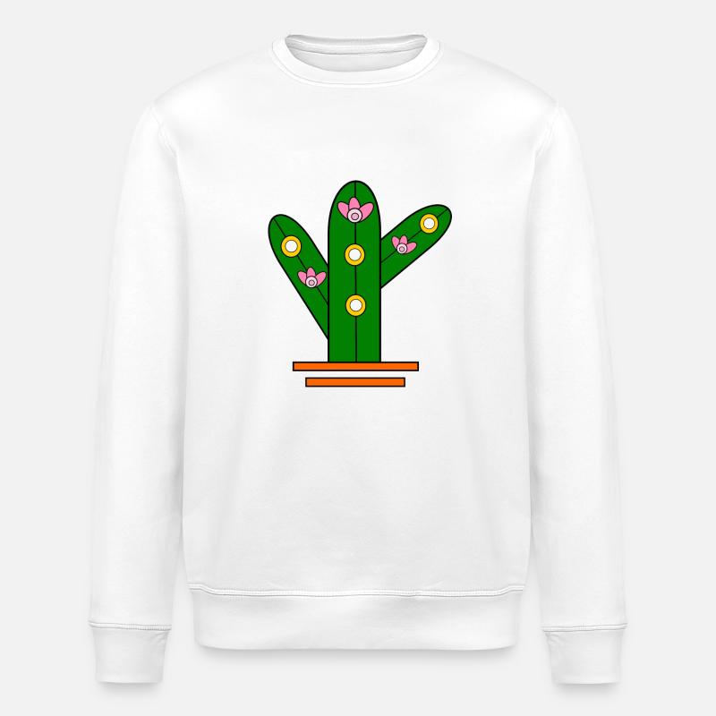 Cactus éclatant - Sweat bio ROLLER Stanley/Stella Unisexe - blanc