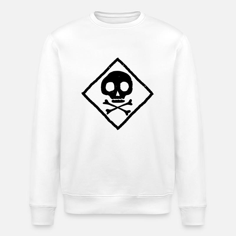 Schädel und Knochen - Stanley/Stella Unisex Bio-Sweatshirt ROLLER - Weiß