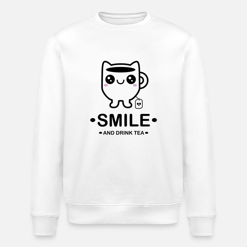 Design « Simple Smirk » - Sweat bio ROLLER Stanley/Stella Unisexe - blanc