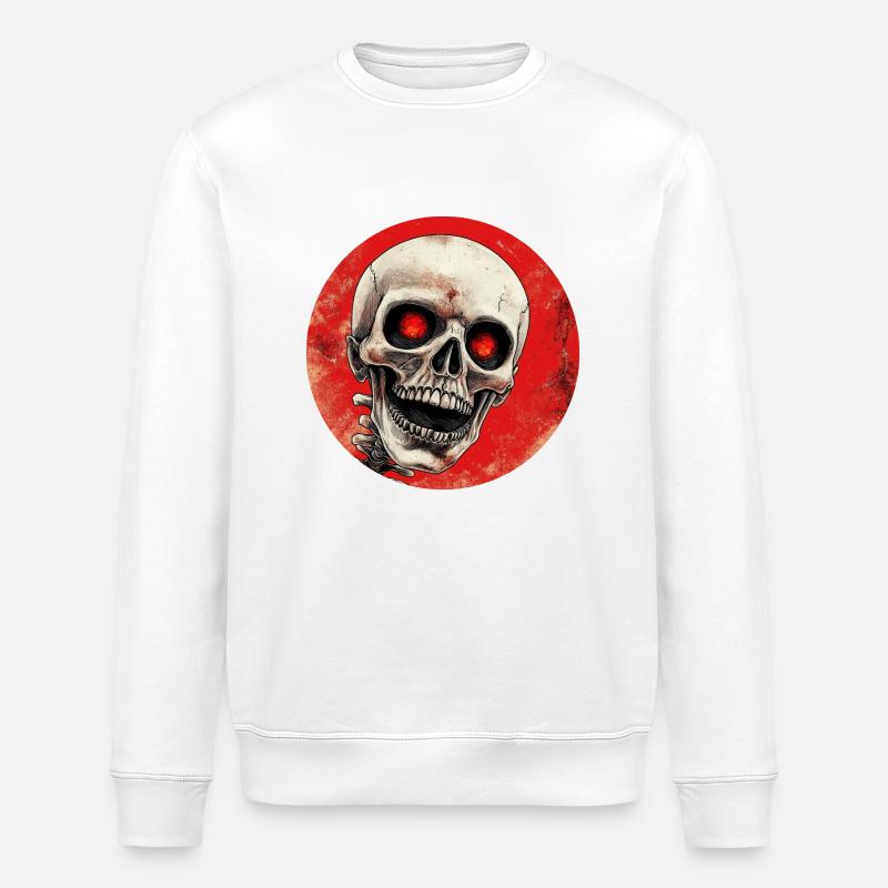 Skeleton - Sweat bio ROLLER Stanley/Stella Unisexe - blanc