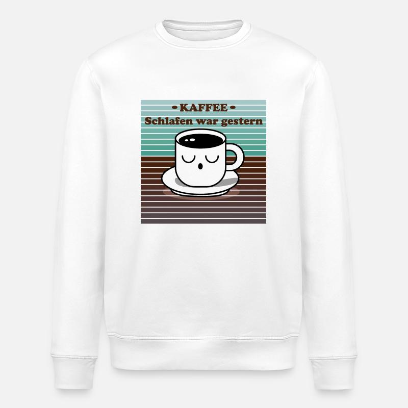 Conception de bouillon fatigué - Sweat bio ROLLER Stanley/Stella Unisexe - blanc