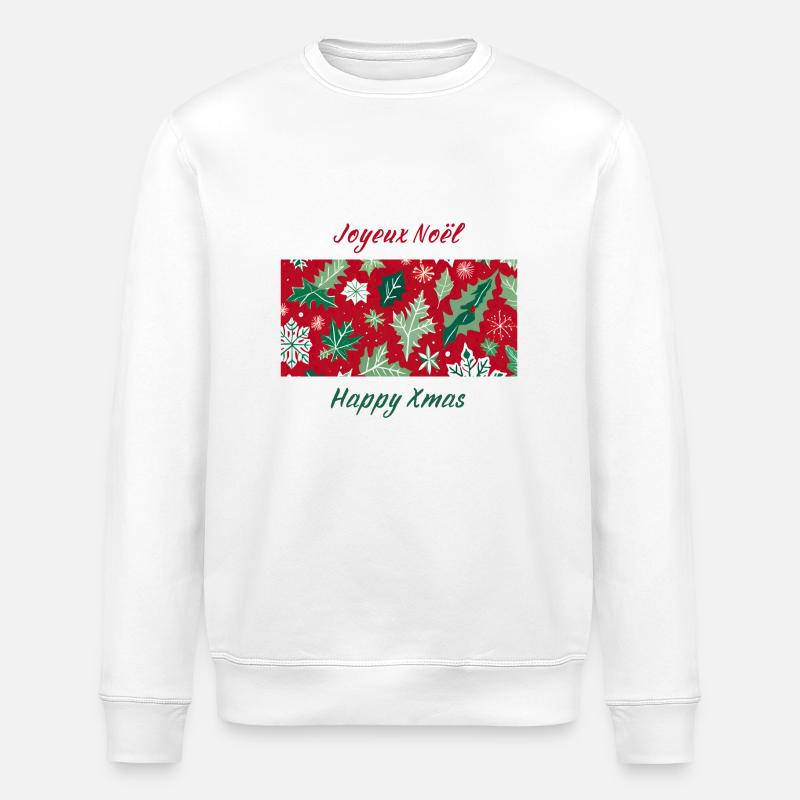 Joyeux Noël - Sweat bio ROLLER Stanley/Stella Unisexe - blanc