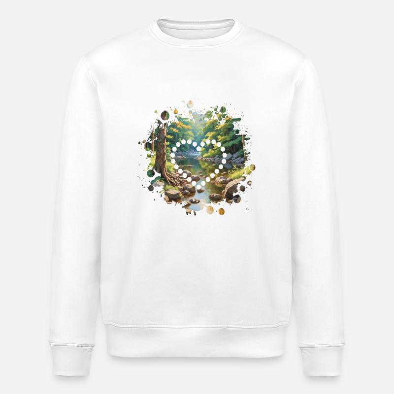 Amour de la nature tranquille - Sweat bio ROLLER Stanley/Stella Unisexe - blanc