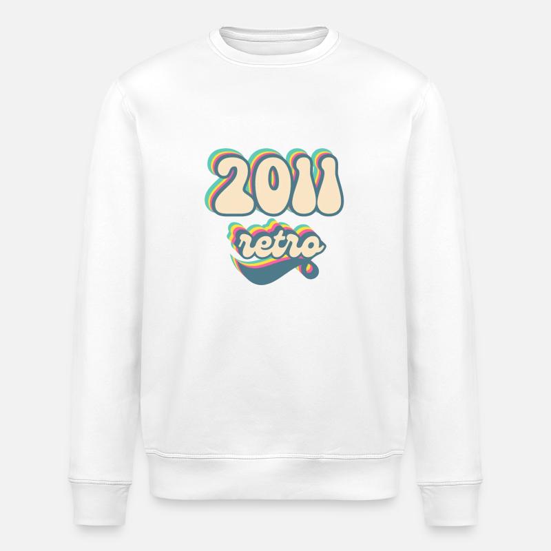 2011 Retro Gift Idea - Stanley/Stella ROLLER Unisex Organic Sweatshirt - white