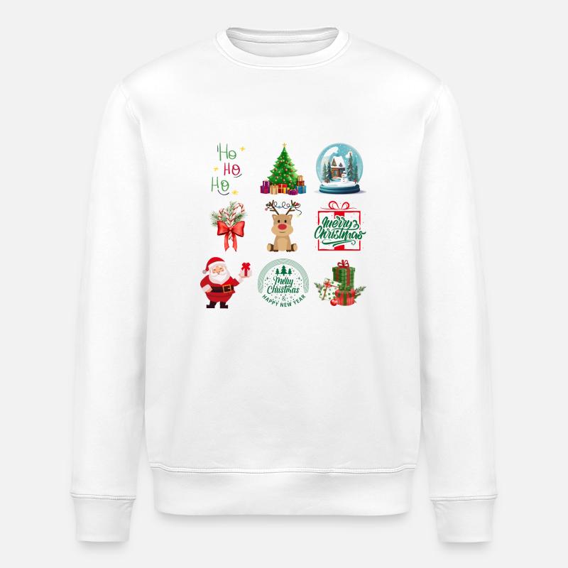 Design de noël - Sweat bio ROLLER Stanley/Stella Unisexe - blanc