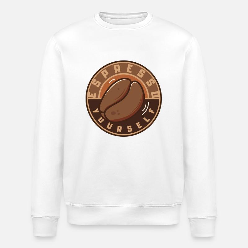 Espresso vous-même - Sweat bio ROLLER Stanley/Stella Unisexe - blanc