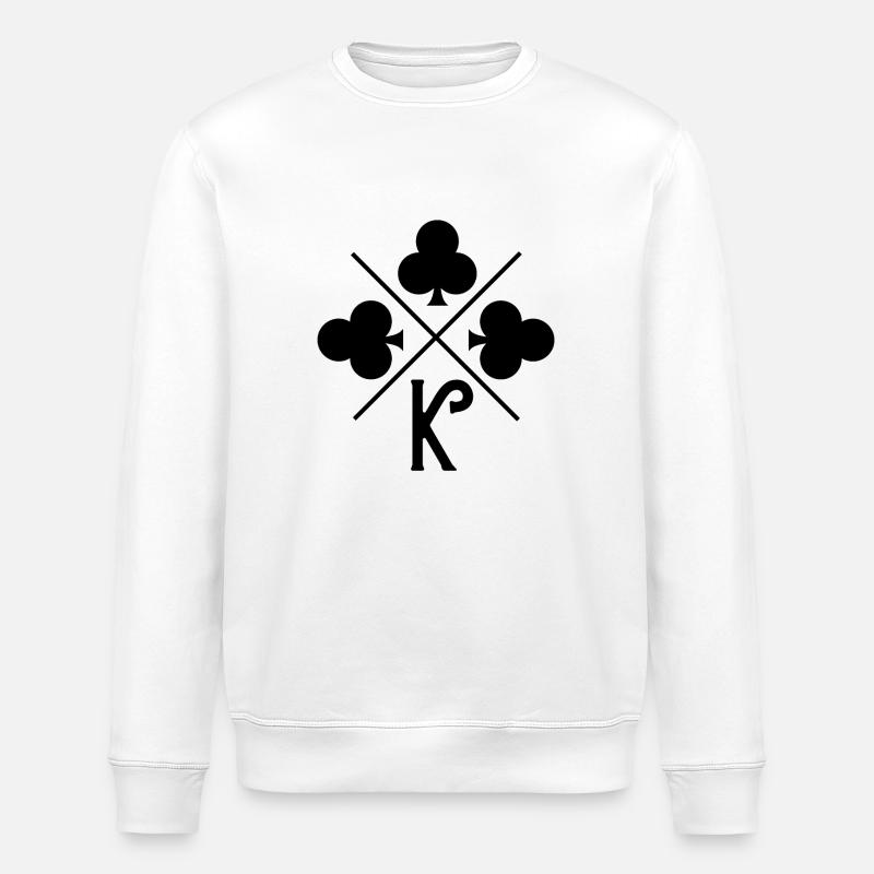 Buchstabe k Glücksklee - Stanley/Stella Unisex Bio-Sweatshirt ROLLER - Weiß