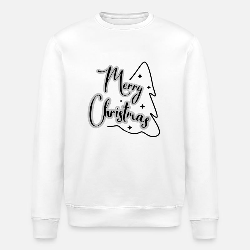 Merry Christmas tree - Stanley/Stella Unisex Bio-Sweatshirt ROLLER - Weiß