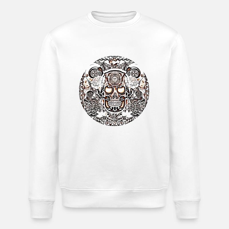Cercle de crâne 1 - Sweat bio ROLLER Stanley/Stella Unisexe - blanc