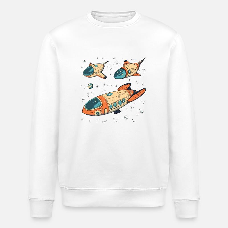 Retro Starships : Une Aventure Galactique - Sweat bio ROLLER Stanley/Stella Unisexe - blanc