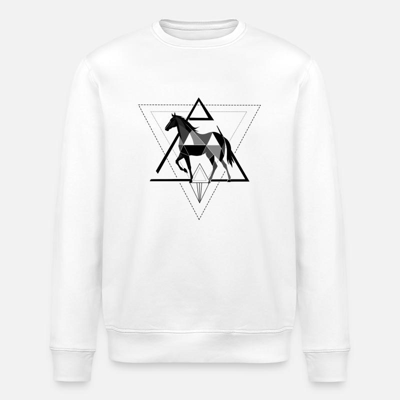 Cheval - Sweat bio ROLLER Stanley/Stella Unisexe - blanc