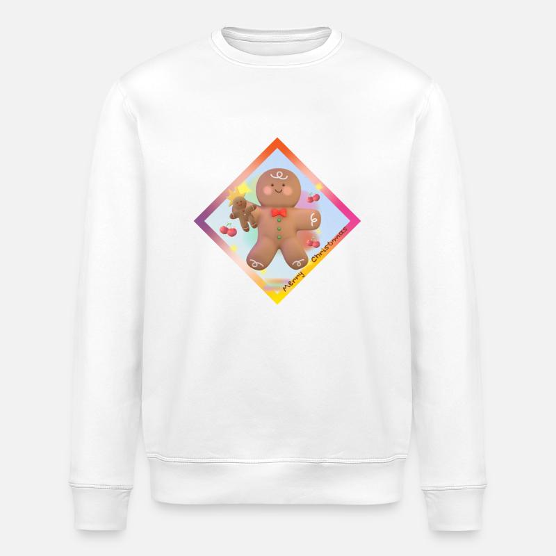Biscuit Joyeux Noël Blanc - Sweat bio ROLLER Stanley/Stella Unisexe - blanc