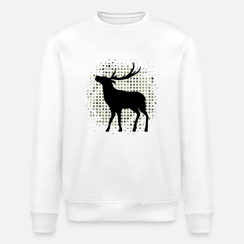 Cerf - Sweat bio ROLLER Stanley/Stella Unisexe - blanc