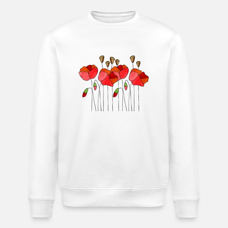 Fleur - Sweat bio ROLLER Stanley/Stella Unisexe - blanc