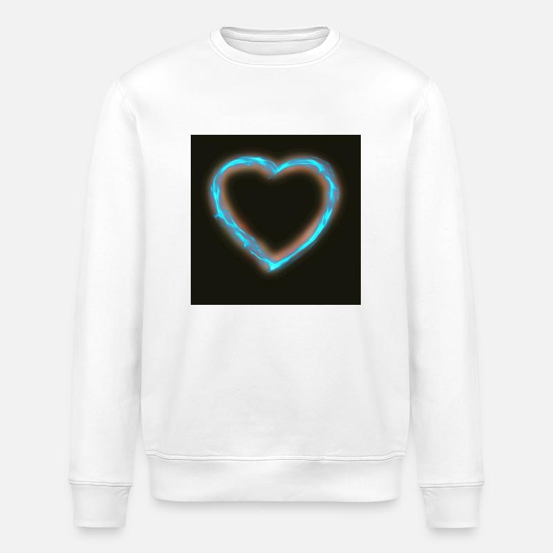 Coeur d’eau bleue avec éclairage - Sweat bio ROLLER Stanley/Stella Unisexe - blanc