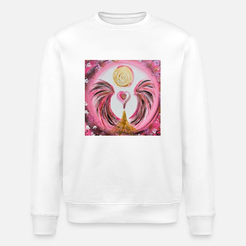 Herzengel Herzhandlung - Stanley/Stella Unisex Bio-Sweatshirt ROLLER - Weiß