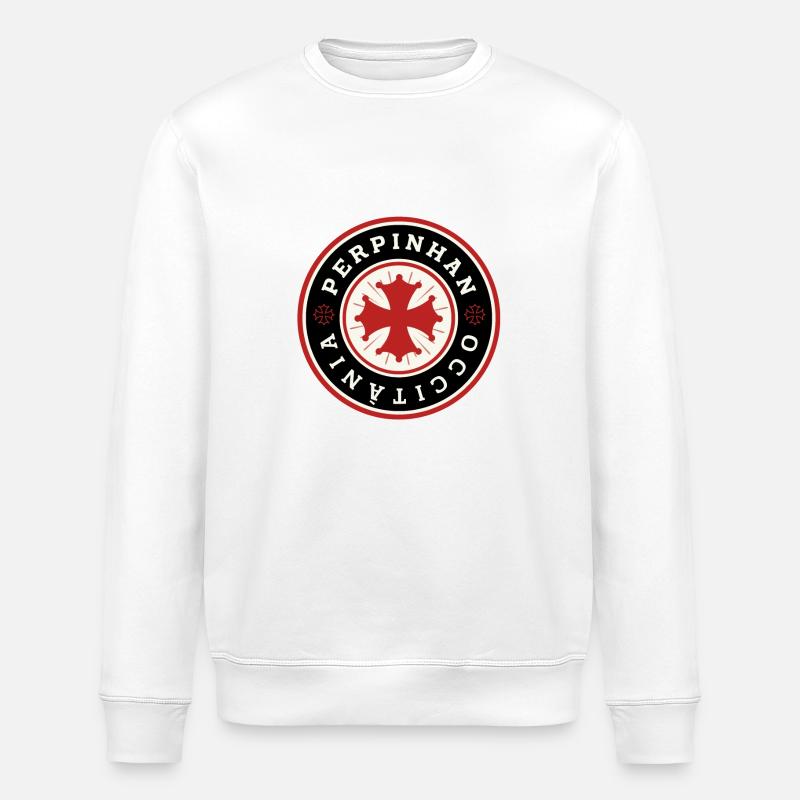Okzitanisches Perpignan-Logo - Stanley/Stella Unisex Bio-Sweatshirt ROLLER - Weiß