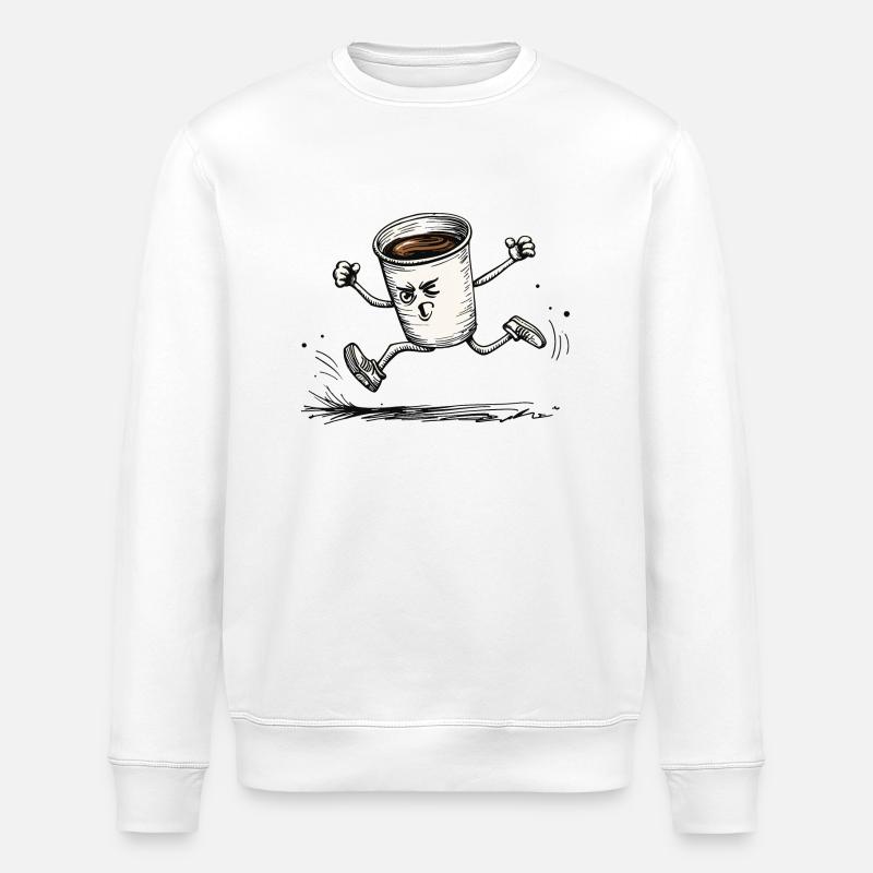 KAFFEE - Stanley/Stella Unisex Bio-Sweatshirt ROLLER - Weiß