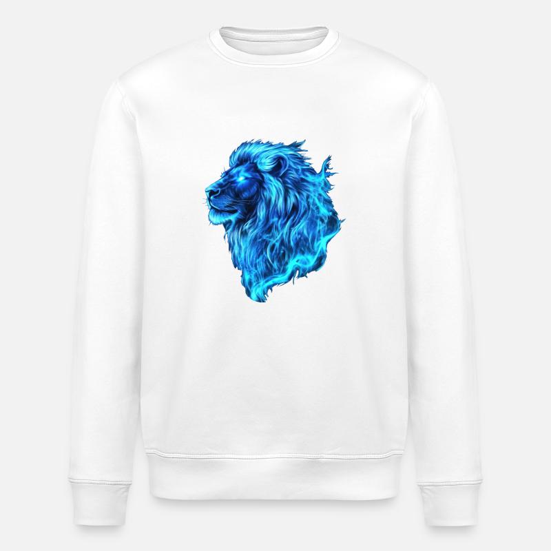 Flammes Bleu Lion - Sweat bio ROLLER Stanley/Stella Unisexe - blanc