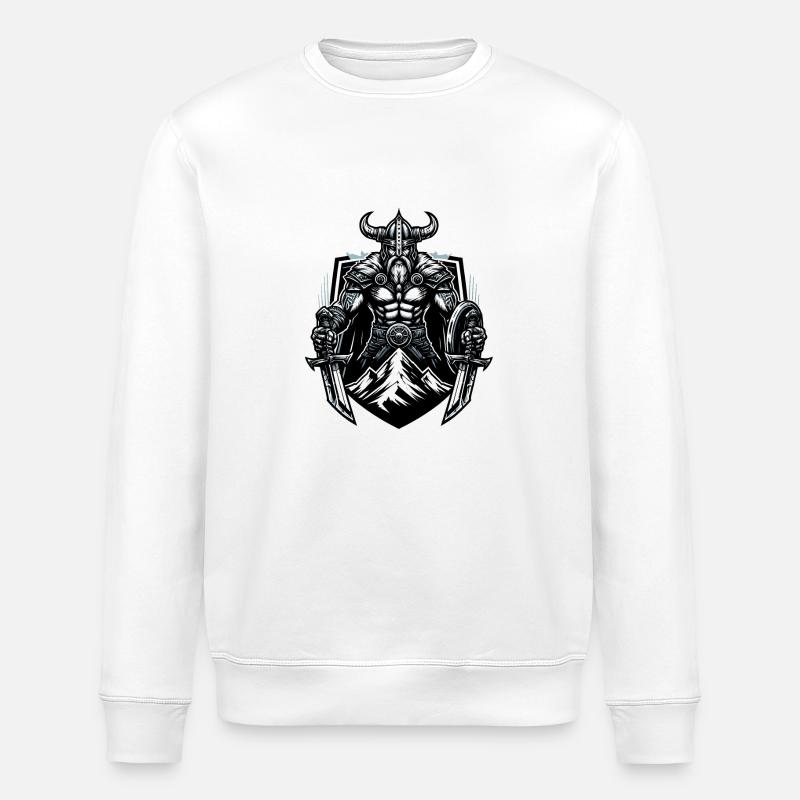 Berserker Wikinger - Stanley/Stella Unisex Bio-Sweatshirt ROLLER - Weiß