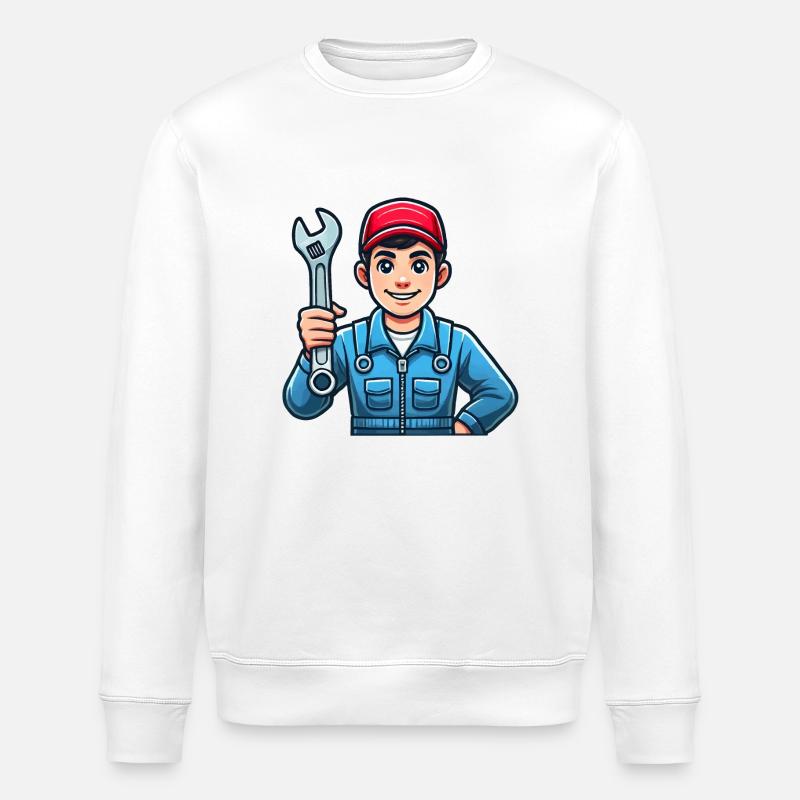 KFZ Mechaniker - Stanley/Stella Unisex Bio-Sweatshirt ROLLER - Weiß