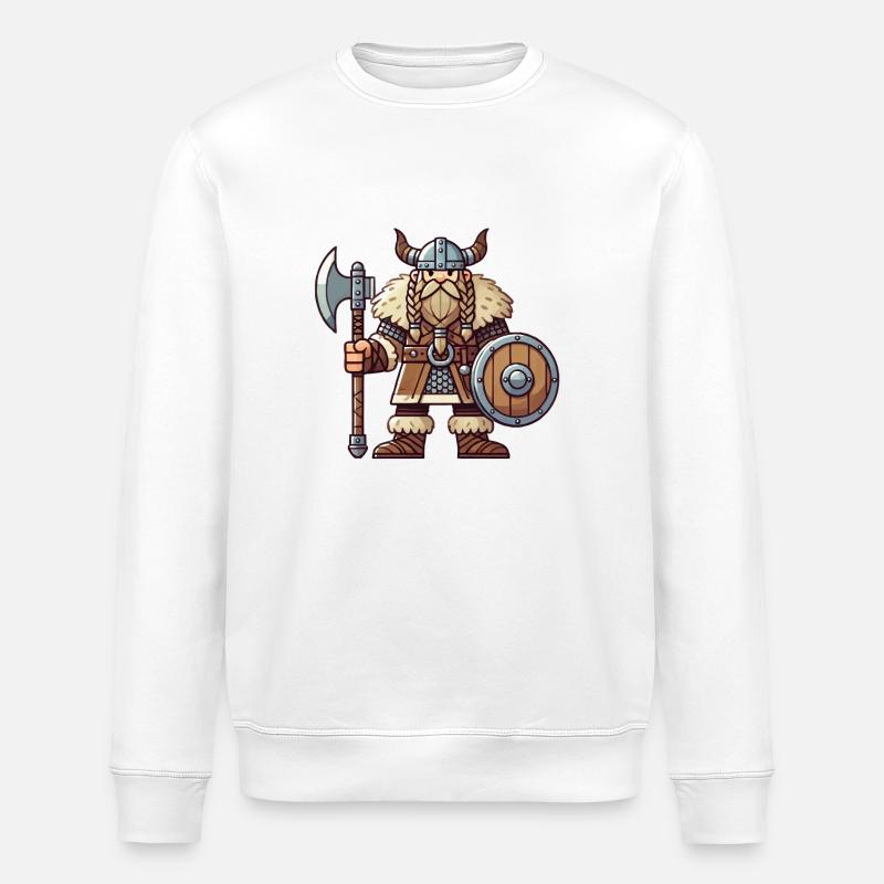 Bande dessinée viking - Sweat bio ROLLER Stanley/Stella Unisexe - blanc