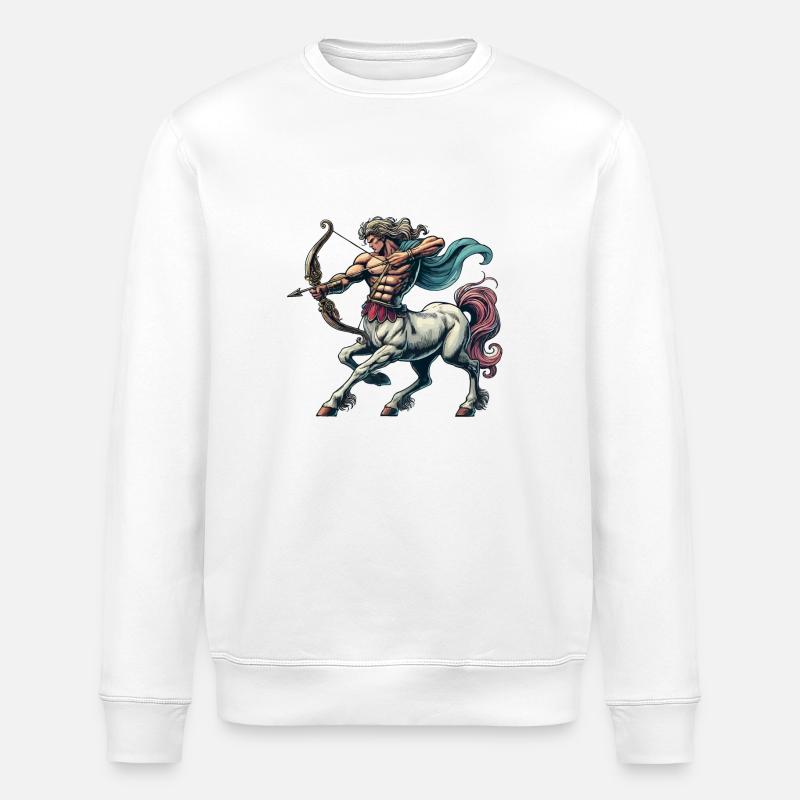 Centaurus Centaur - Stanley/Stella ROLLER Unisex Organic Sweatshirt - white