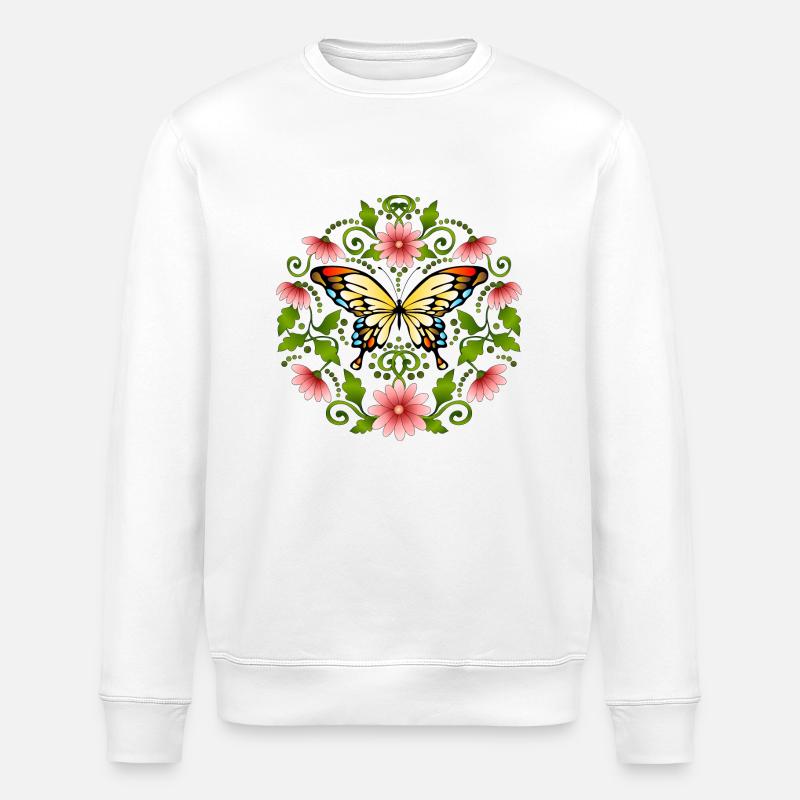 Papillon - Sweat bio ROLLER Stanley/Stella Unisexe - blanc
